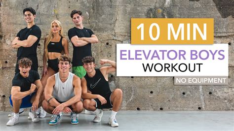 10 MIN ELEVATOR BOYS WORKOUT – Fun Full Body / Abs, Cardio, Arms ...