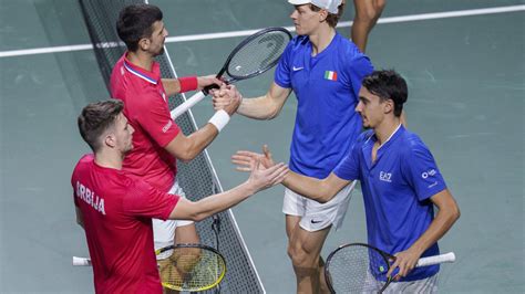 Sinner enjoys double success over Djokovic to lead Italy into the Davis Cup final | AP News