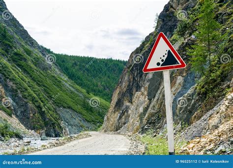 Landslide Warning Sign Royalty-Free Stock Photography | CartoonDealer ...