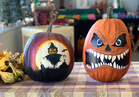 Painted Pumpkins For Halloween