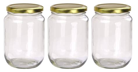 36 pcs Honey Jars - 1kg size - Round Glass Jar with Gold Lid