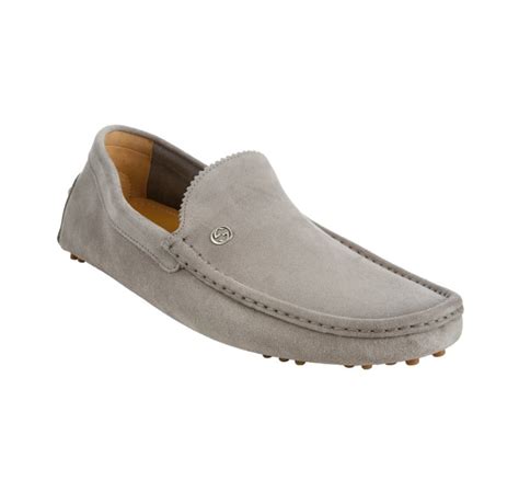 Lyst - Gucci Grey Suede Slip-on Driving Loafers in Gray for Men