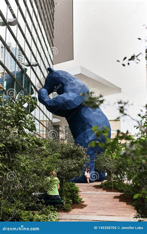 Huge Blue Bear at the Colorado Convention Center Editorial Image ...