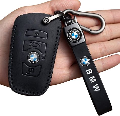 Buy Leather car key fob cover compatible with BMW 1 3 4 5 6 7 series X3 ...