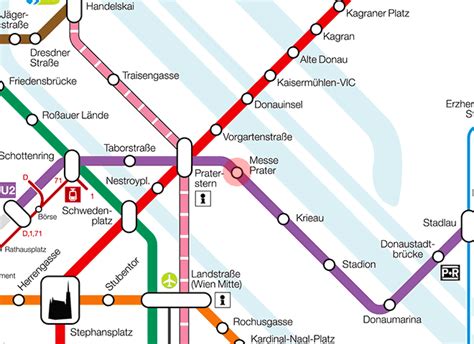 Messe-Prater station map - Vienna U-Bahn