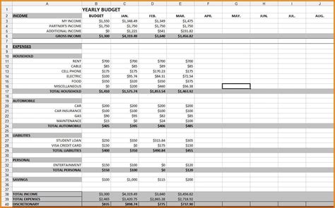 12 month budget template excel — excelxo.com