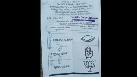 'No Primary Education, No Vote': Photo Of Ballot Paper With Message Goes Viral In Redhakhol