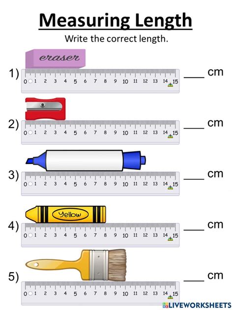 Measuring Length interactive worksheet for Y3. You can do the exercises online or download the ...
