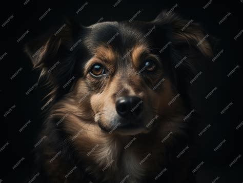 Premium AI Image | Dog Face Portrait Isolated on Background Realistic ...