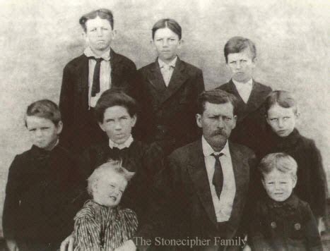 Photo of James A M Stonecipher Family of Marion Co AR