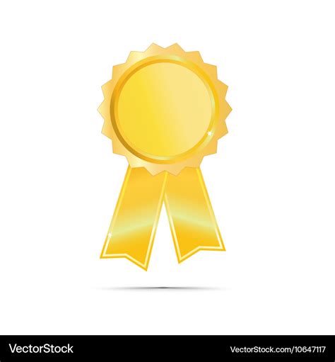 Gold Ribbon Award Vector