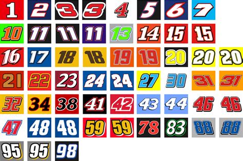 NASCAR Car Number Logo