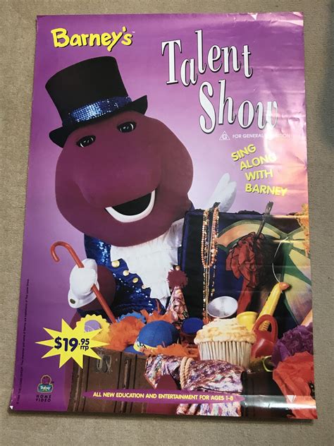 Barneys Talent Show - Sing along with Barney 1996 Video Poster 1m x ...