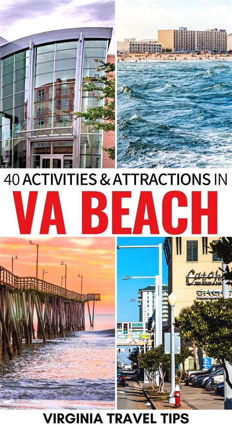 the cover of virginia travel tips for vacation and attractions in va beach