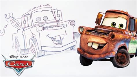 How to Draw Mater | Drawing Tutorial | Pixar Cars - YouTube