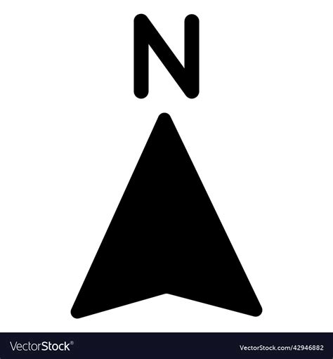 North arrow black high quality Royalty Free Vector Image