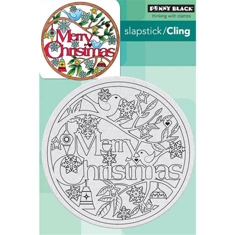 Penny Black Christmas In The Round Cling Stamp - The Foiled Fox