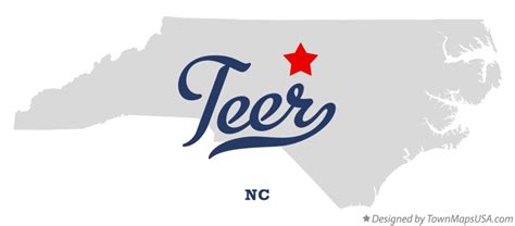 Map of Teer, NC, North Carolina