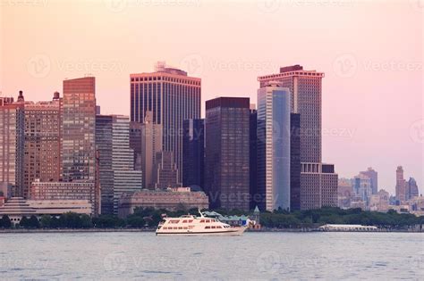 New York City Manhattan downtown skyline 8335605 Stock Photo at Vecteezy