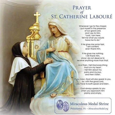 Prayer of St. Catherine Laboure: | Catholic prayers, Novena prayers, Saint quotes catholic