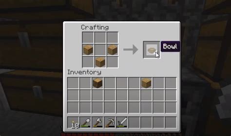 How To Make A Bowl: Minecraft Recipe