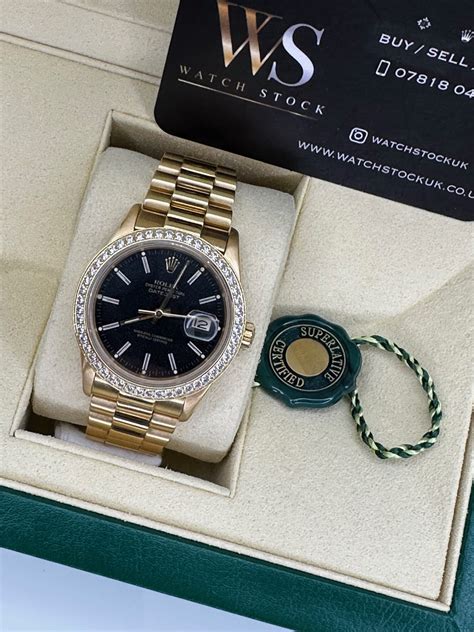 ROLEX 18K YELLOW GOLD DATEJUST 36MM - Watchstock UK - Pre owned Rolex ...