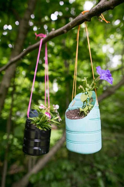 DIY Hanging Planters Made from Recycled Bottles