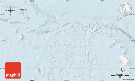 Classic Style Map of South Georgia and the South Sandwich Islands, single color outside