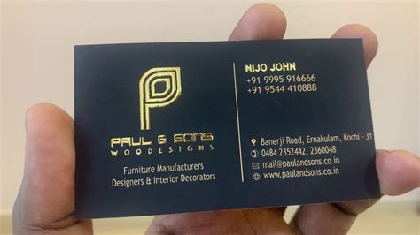 Embossed Gold foiled Business cards - YouTube