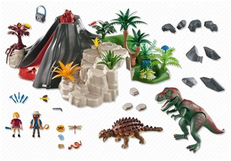 Playmobil Set: 5230 - Volcano with Tyrannosaurus - Klickypedia