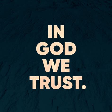 In God we trust. - Sunday Social