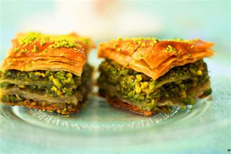 Baklava: Filo pastry with Honey and Pistachios