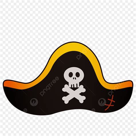 Pirate Hats Clipart PNG Images, Black Cartoon Pirate Hat, Pirate Hat ...