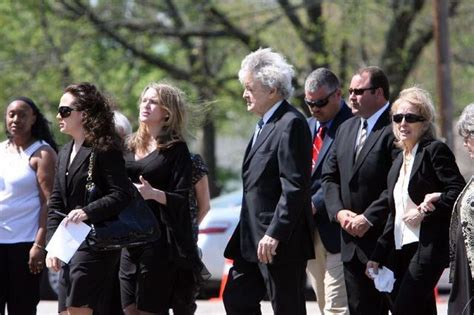 Dixie Carter's funeral. Far right, woman in glasses is her sister. Man right in middle, her poor ...