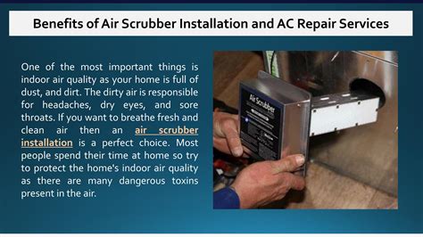 Benefits of Air Scrubber Installation and AC Repair Services by ...