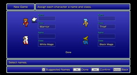 Final Fantasy 1 Character Names: FF1 party member name suggestions ...