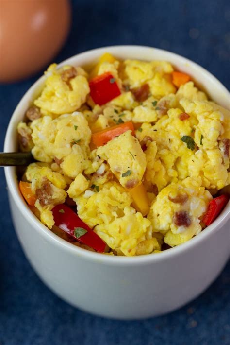 Microwave Scrambled Eggs in a Mug Recipe - The Protein Chef