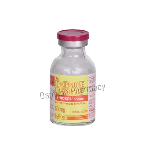 Thiosol Thiopentone 500mg Injection : Uses | Price | Side Effects