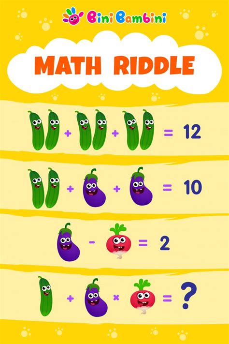 Math Riddles for Kids | Kids learning apps, Logic games for kids, Educational apps for kids