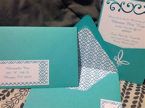 Christening diecut cross invitations with envelope liners and address ...