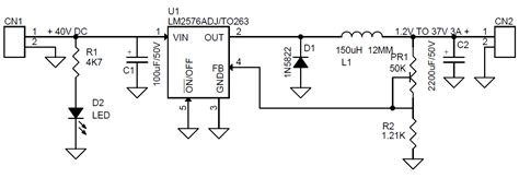 1.2V To 37V, 3Amp Adjustable Power Supply Using LM2576 - Circuit Ideas ...