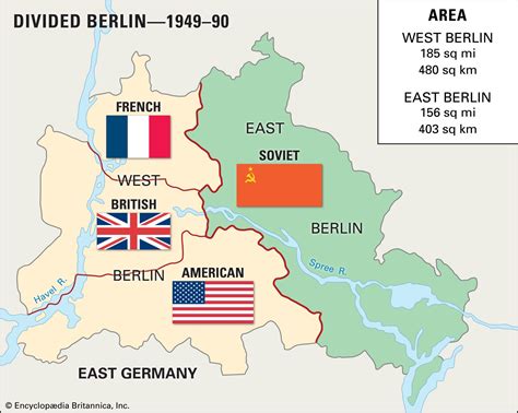 Berlin Wall Map Divided Germany