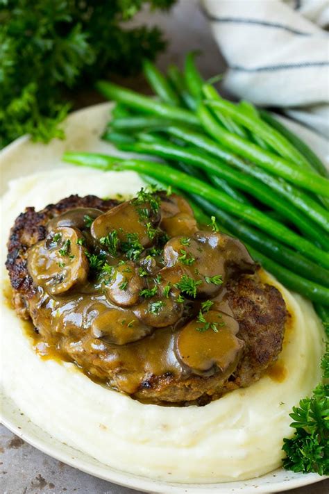 Easy Salisbury Steak With Mushroom Gravy Recipe | Deporecipe.co