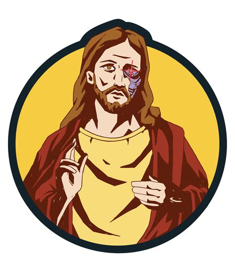 Jesus robot machine Sticker – VulgrCo