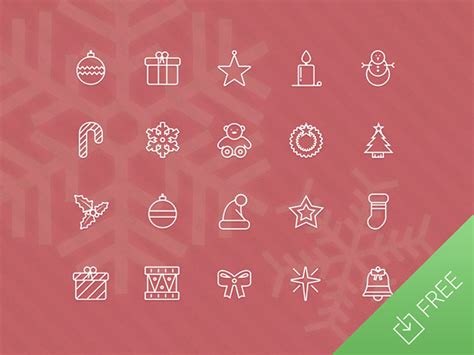 Vector Christmas Icons - Download Free PSD and HTML