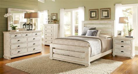 Willow Slat Bedroom Set (Distressed White) Progressive Furniture, 14 ...