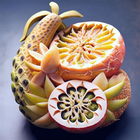 Premium AI Image | fruit carving fruit