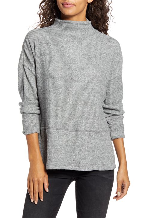 Caslon® Rib Funnel Neck Sweater | Funnel neck, Sweaters, Stylish tops