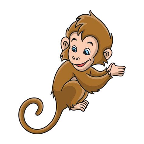 cartoon illustration monkey climbing 6655947 Vector Art at Vecteezy