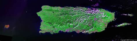 Puerto Rico Map and Satellite Image